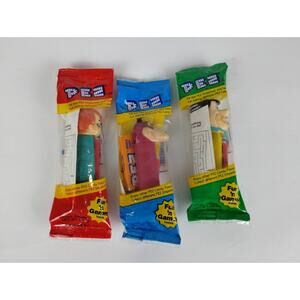 Set of 3 PEZ Dispensers Flintstones in Bag Old Collectible Retired Dispenser